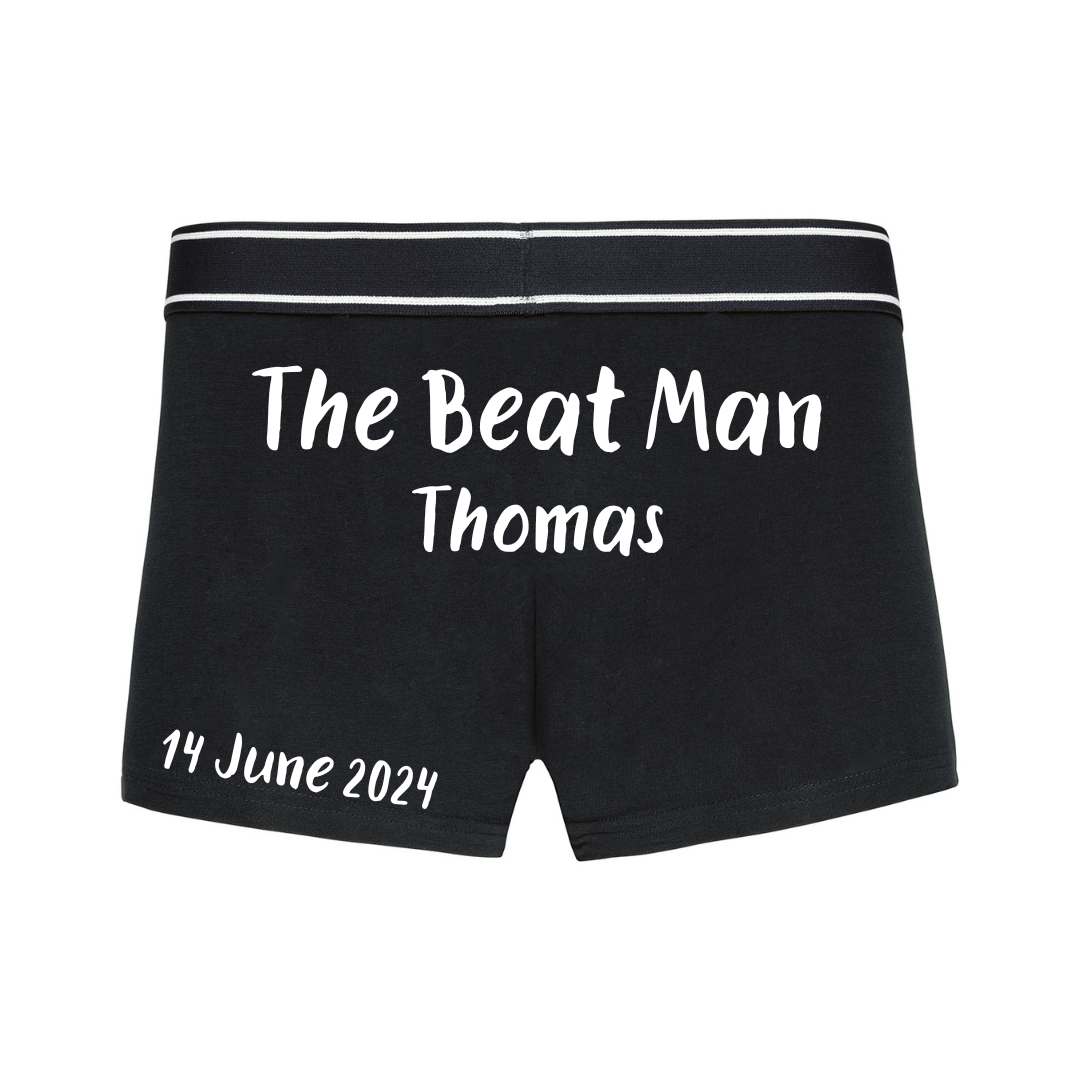 Personalised, Groom, Best Man and Groomsman Boxer shorts,