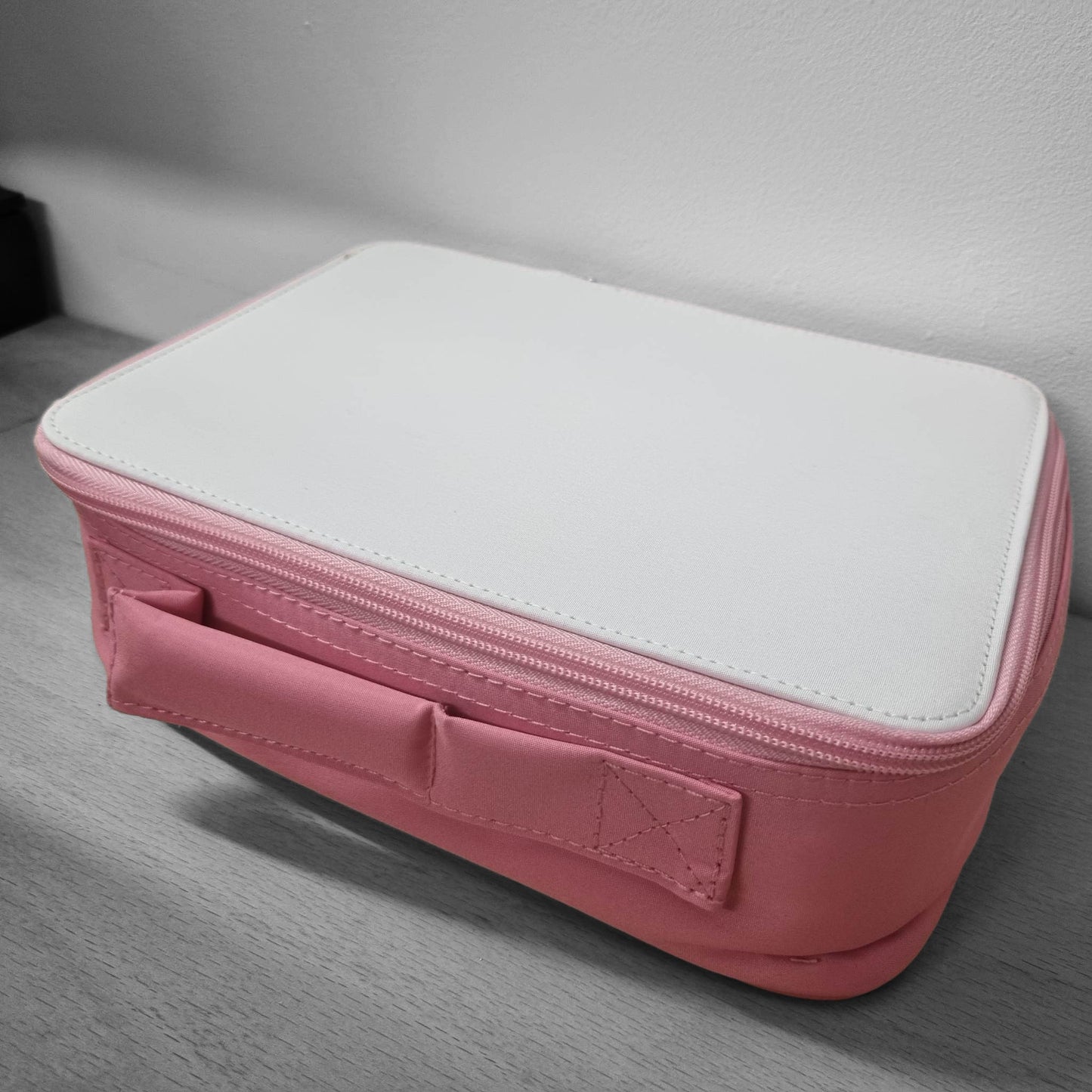 Custom Pink Dinosaur Lunchbox Lunchbag Cooler with Zip - School / Work / Child / Adult - Personalise with Name