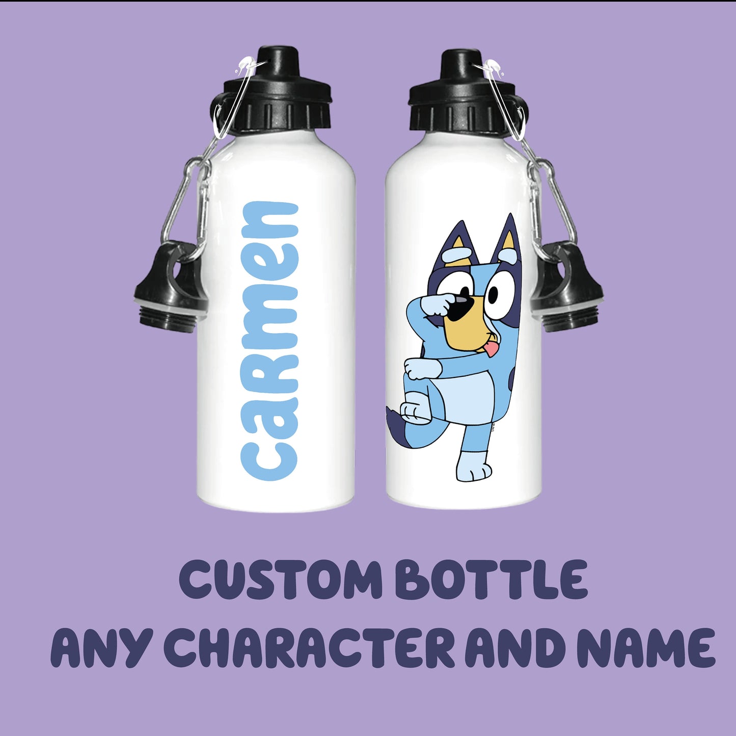 Blue Dog Custom Products- Personalised- Add Name- Any Character- Mug- Waterbottle- Prints- Gift Ideas