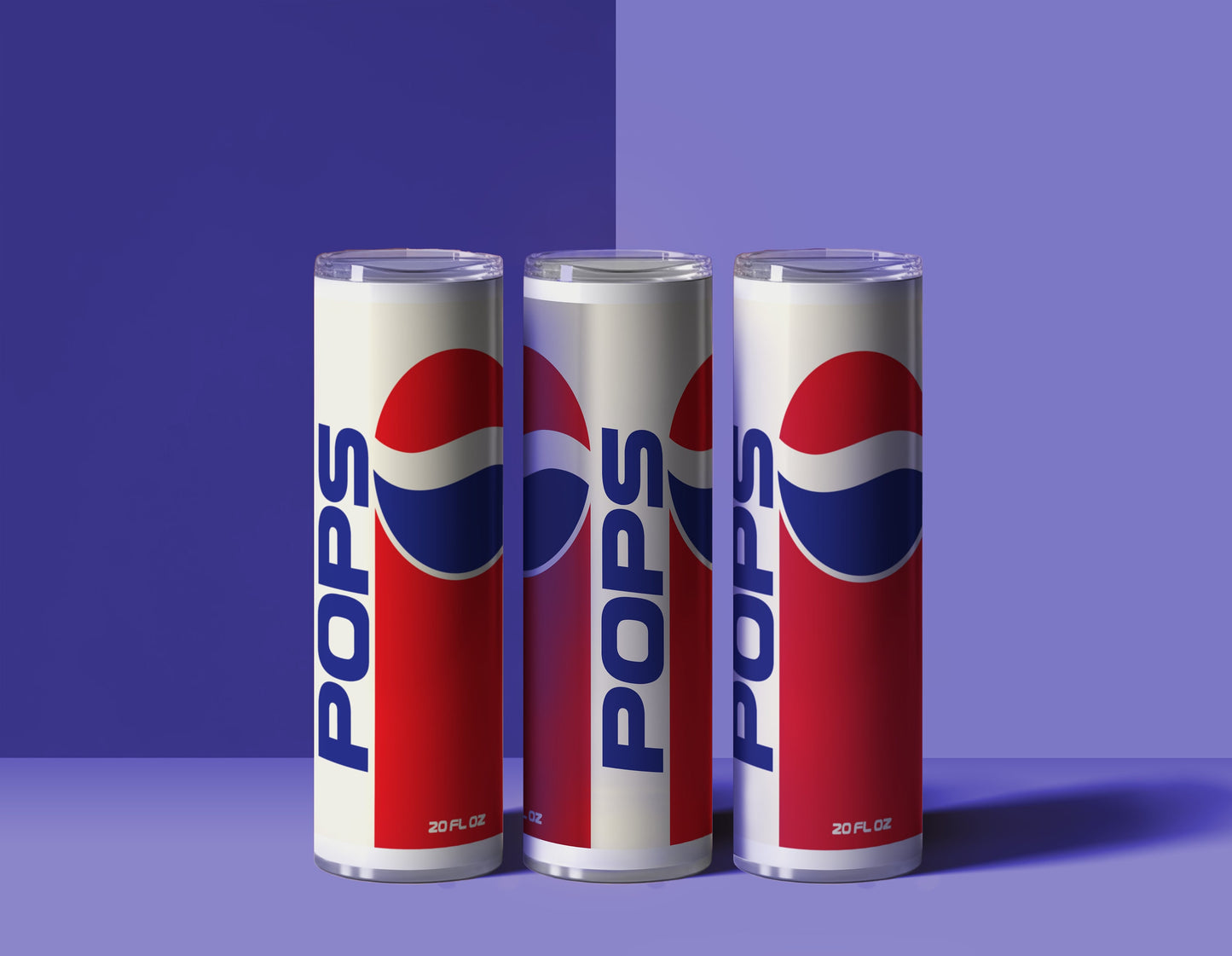 Pepsi 20oz Stainless Steel Tumbler with Reusable Straw Metal / Plastic Bottle Perfect Gift - Christmas / Birthday.