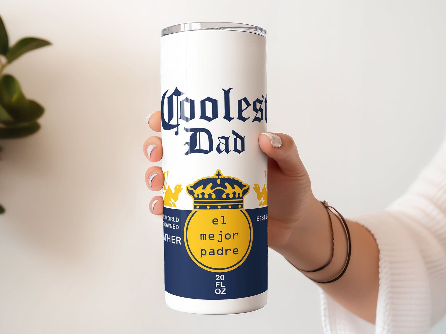 Cool Dad 20oz Stainless Steel Tumbler with Reusable Straw Metal / Plastic Bottle Perfect Gift for dad - Christmas / Birthday Furthers day