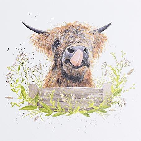 Cow Blank Greeting Card