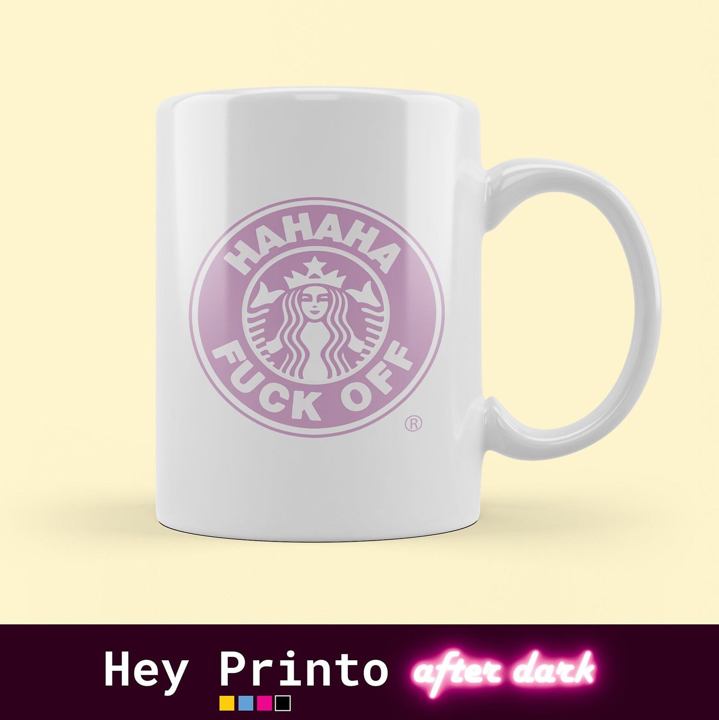 hahaha fuck off - starbucks joke mug- funny mug gift