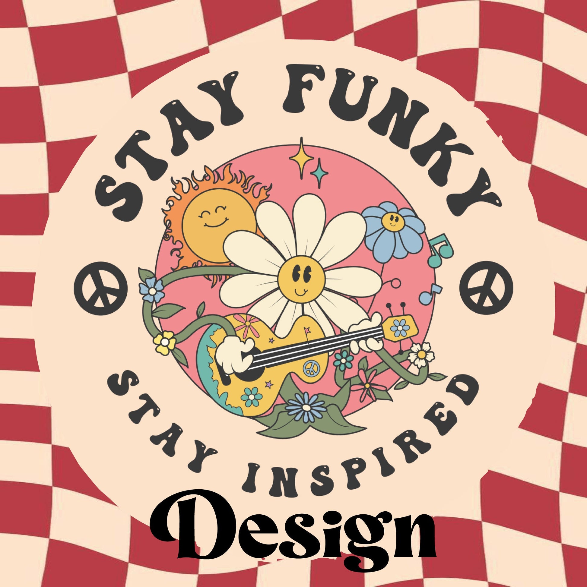 Stay Funky - Retro Aesthetic Tote Bag - Custom Colour - Eco Friendly - Recycled Materials