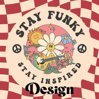 Stay Funky - Retro Aesthetic Tote Bag - Custom Colour - Eco Friendly - Recycled Materials