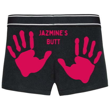 Valentines Boxer shorts - Personalised text - (name)'s Butt