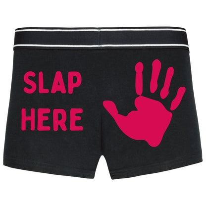 Valentines Boxer shorts -Slap Here - Valentines Gift For Him