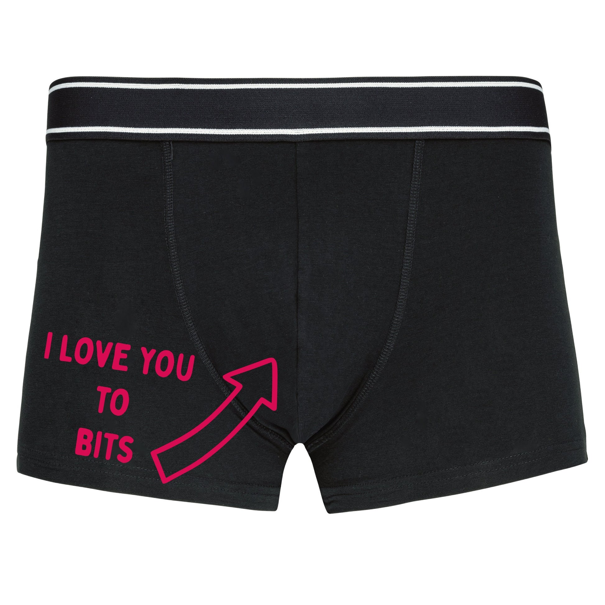 Valentines Boxer shorts -I Love you to bits - Valentines Gift For Him - Innuendo