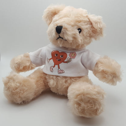 GEORGE Teddy Bear With Personalised Customisable T-Shirt - Add Any Photo/Design/Text