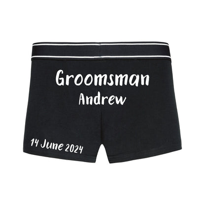 Personalised,Groom, Best Man and Groomsman Boxer shorts,