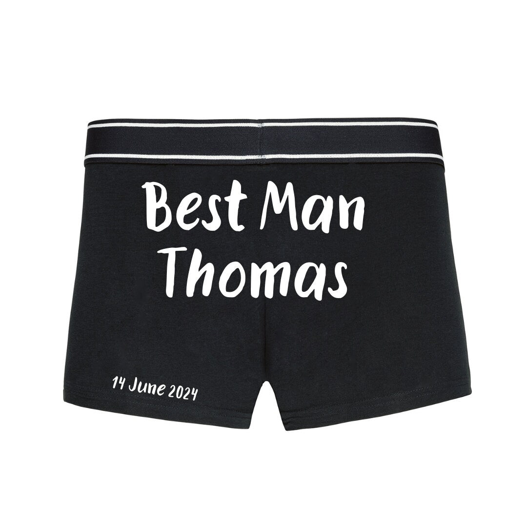 Personalised, Groom, Best Man and Groomsman Boxer shorts,