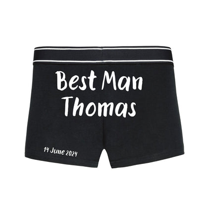 Personalised, Groom, Best Man and Groomsman Boxer shorts,