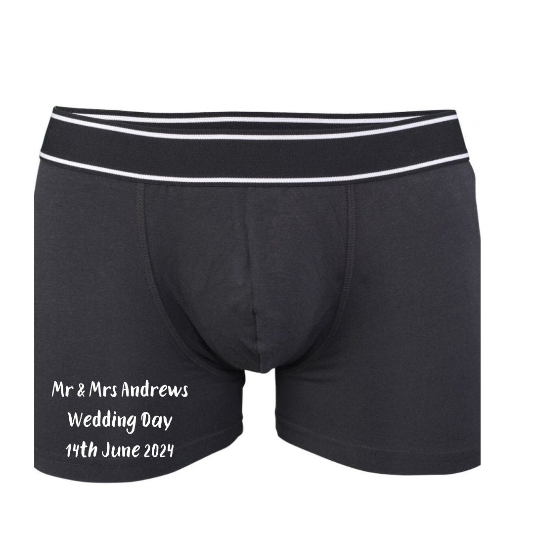 Personalised, Groom, Best Man and Groomsman Boxer shorts,
