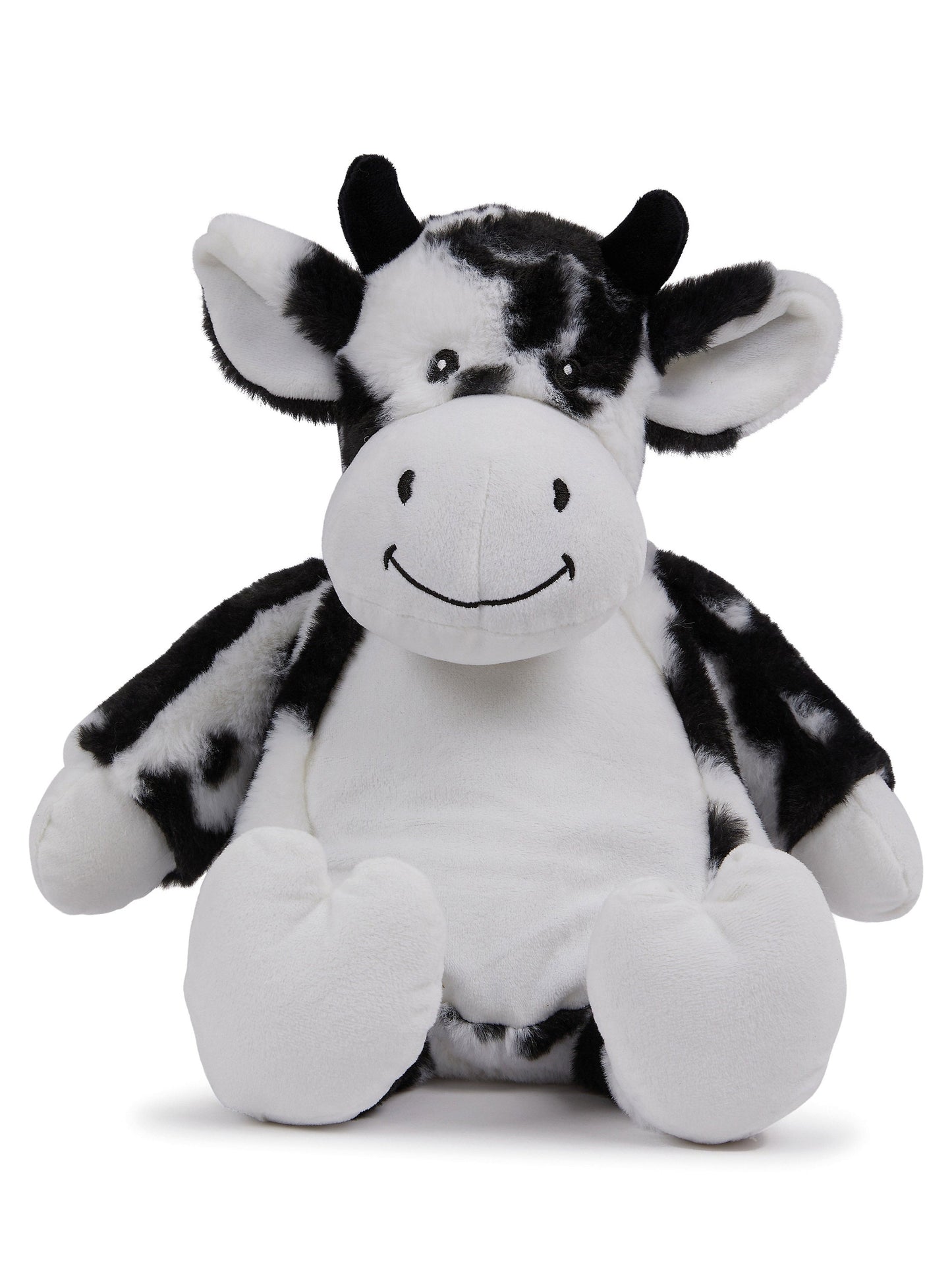 Mumbles Personaliseable Black and White Cow Teddy Bear
