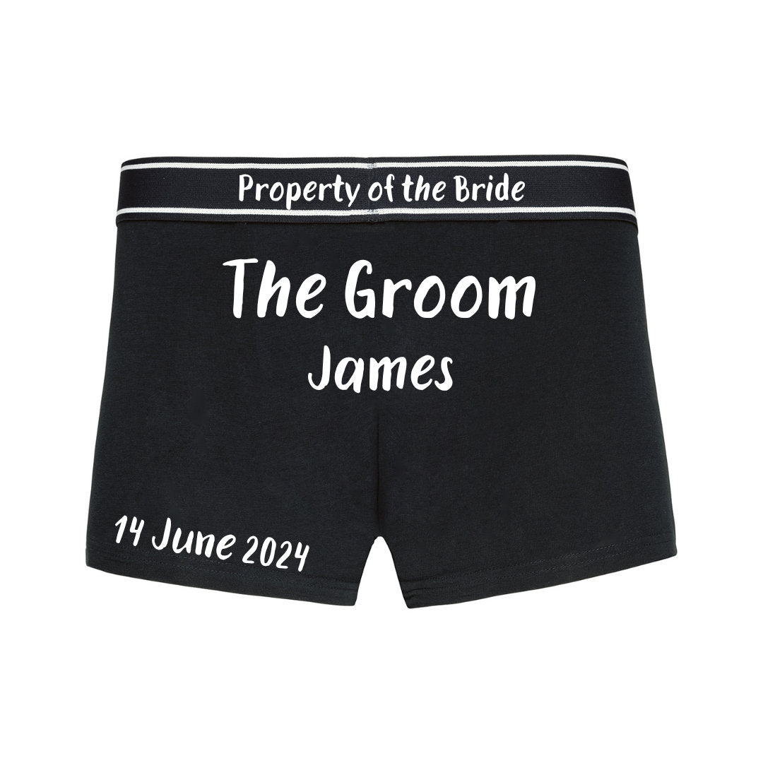 Personalised,Groom, Best Man and Groomsman Boxer shorts,