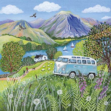 Campervan Blank Greeting Card