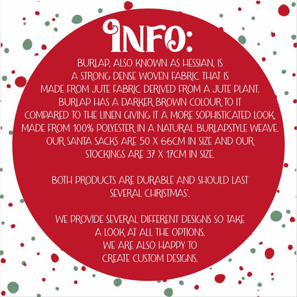 Personalised Santa Sack and Stockings | Santa Sack | Santa Stocking | Presents | Xmas | Customise Name | Special Delivery Unicorn