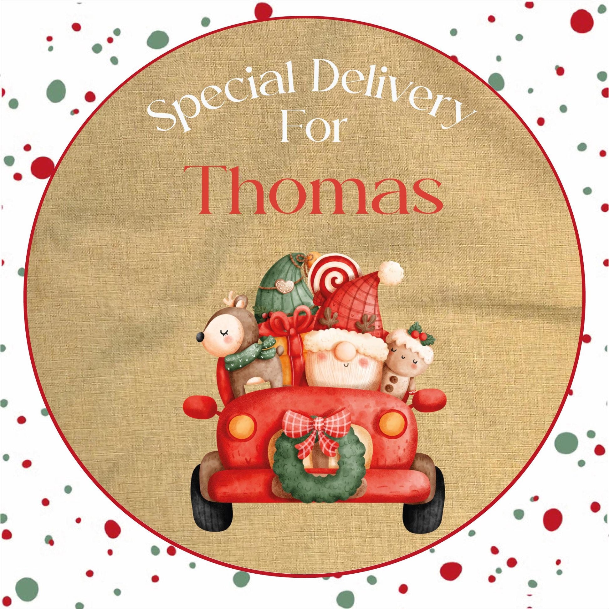 Personalised Santa Sack and Stockings | Santa Sack | Santa Stocking | Presents | Xmas | Customise Name | Special Delivery Santa Car