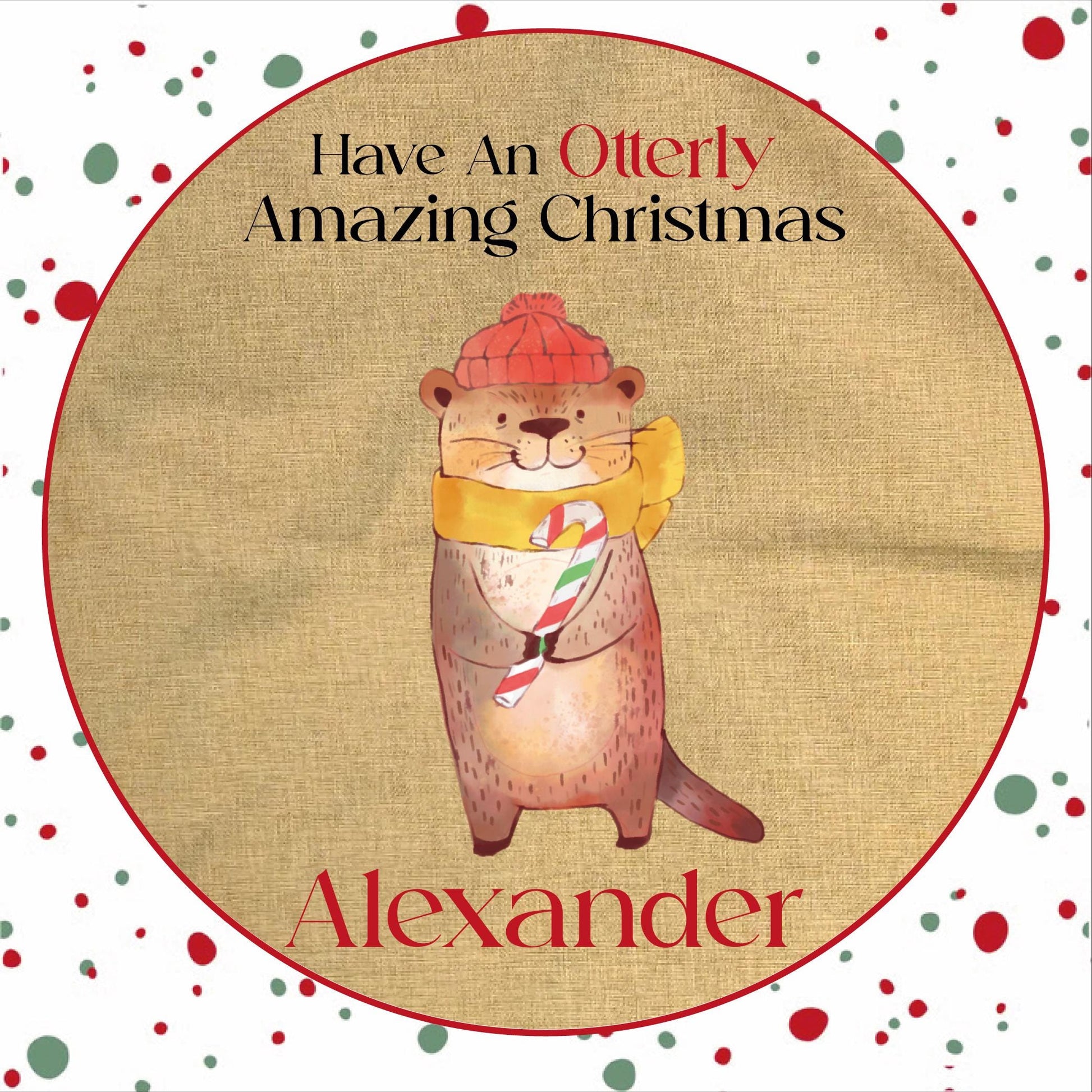 PREMIUM Personalised Santa Sack and Stockings | Santa Sack | Santa Stocking | Presents | Xmas | Custom Name | Otterly Amazing Christmas