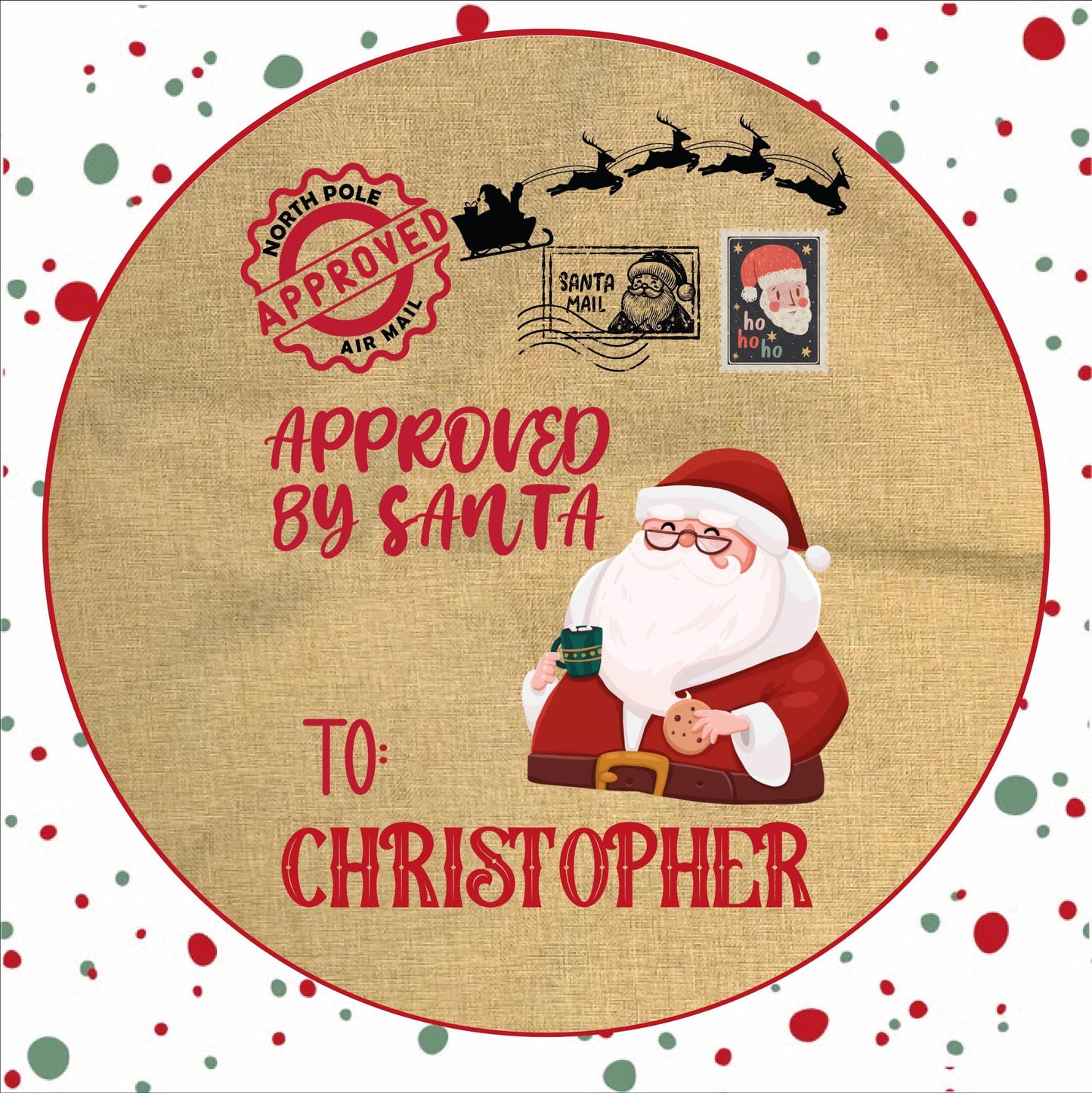 Personalised Santa Sack and Stockings | Santa Sack | Santa Stocking | Presents | Xmas | Gifts | Customise Name | Approved By Santa