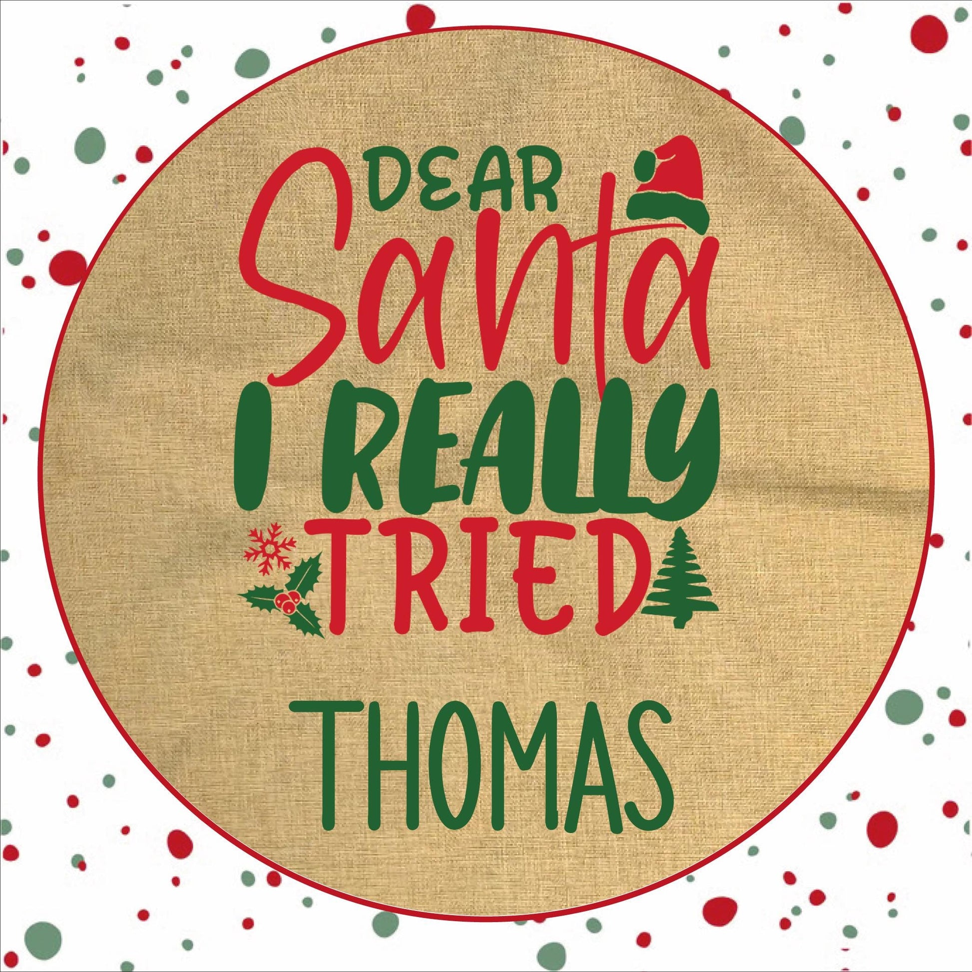 Personalised Santa Sack and Stockings | Santa Sack | Santa Stocking | Presents | Xmas | Gifts | Customise Name | Santa I Tried
