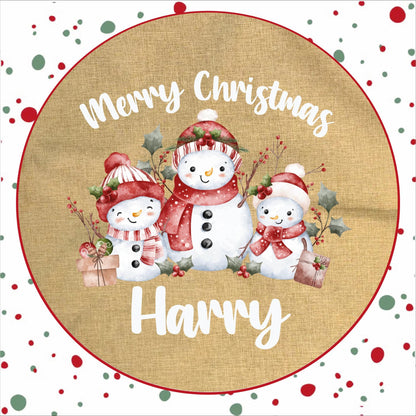 Personalised Santa Sack and Stockings | Santa Sack | Santa Stocking | Presents | Xmas | Gifts | Customise Name | Snow Men