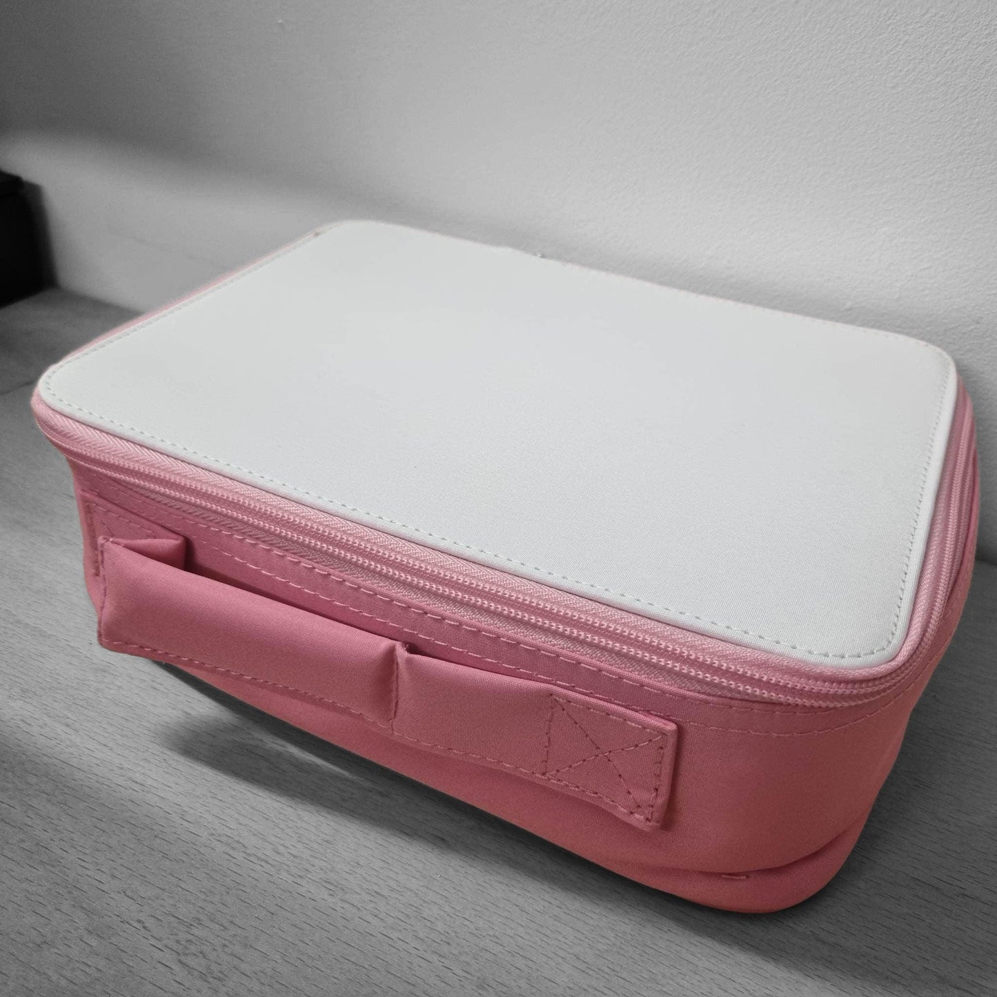 Custom Pink Rabbit Lunchbox Lunchbag Cooler with Zip - School / Work / Child / Adult - Personalise with Name