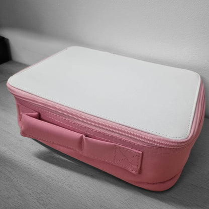 Custom Pink Rabbit Lunchbox Lunchbag Cooler with Zip - School / Work / Child / Adult - Personalise with Name