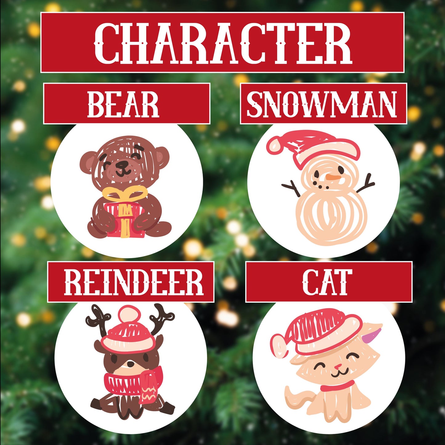 Christmas Tree Ornament - Personalised - MDF Hanging Tree Decoration - Children's - First Christmas - Xmas Ornament - Custom Name & Message