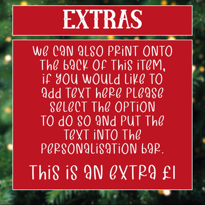 Christmas Tree Ornament - Personalised - MDF Hanging Tree Decoration - Children's - First Christmas - Xmas Ornament - Custom Name & Message