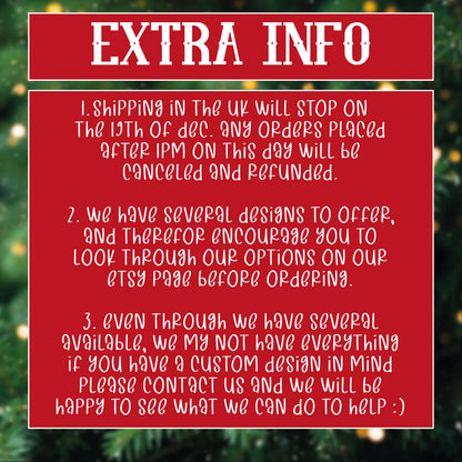 Christmas Tree Ornament - Personalised - MDF Hanging Tree Decoration - Children's - First Christmas - Xmas Ornament - Custom Name & Message