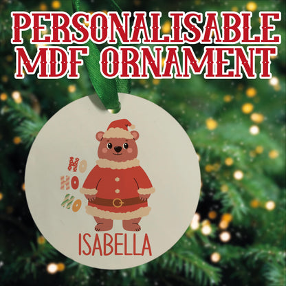 Christmas Tree Ornament - Personalised - MDF Hanging Tree Decoration - Children's - First Christmas - Xmas Ornament - Custom Name & Message