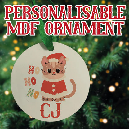 Christmas Tree Ornament - Personalised - MDF Hanging Tree Decoration - Children's - First Christmas - Xmas Ornament - Custom Name & Message