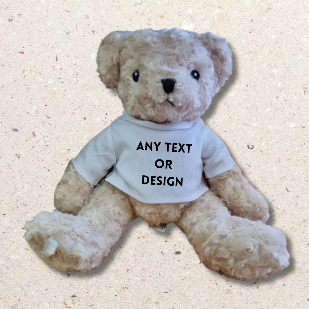 My First 1st Halloween Pumpkin Teddy Bear With Personalised Customisable T-Shirt - Add Any Photo/Design