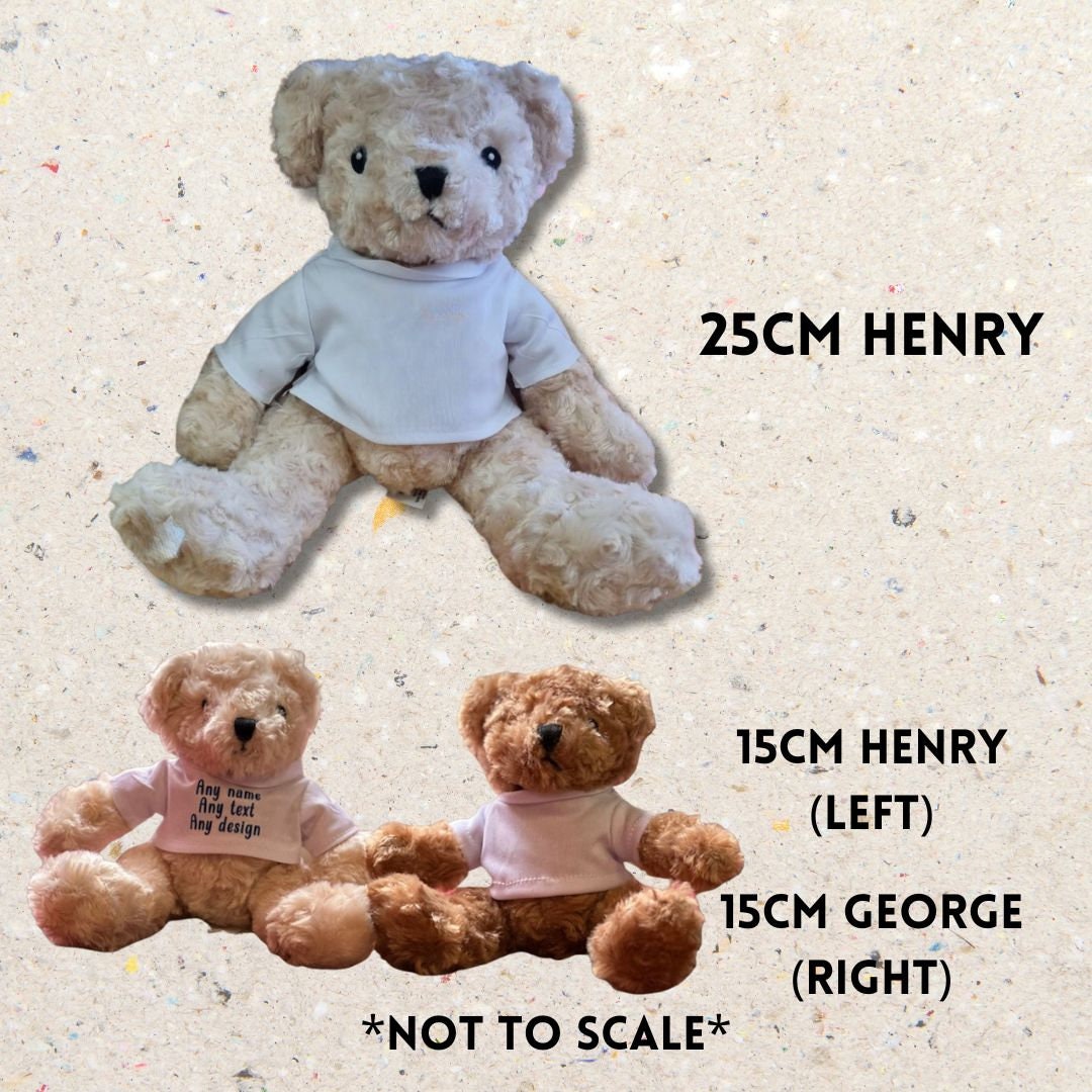 My First 1st Halloween Pumpkin Teddy Bear With Personalised Customisable T-Shirt - Add Any Photo/Design