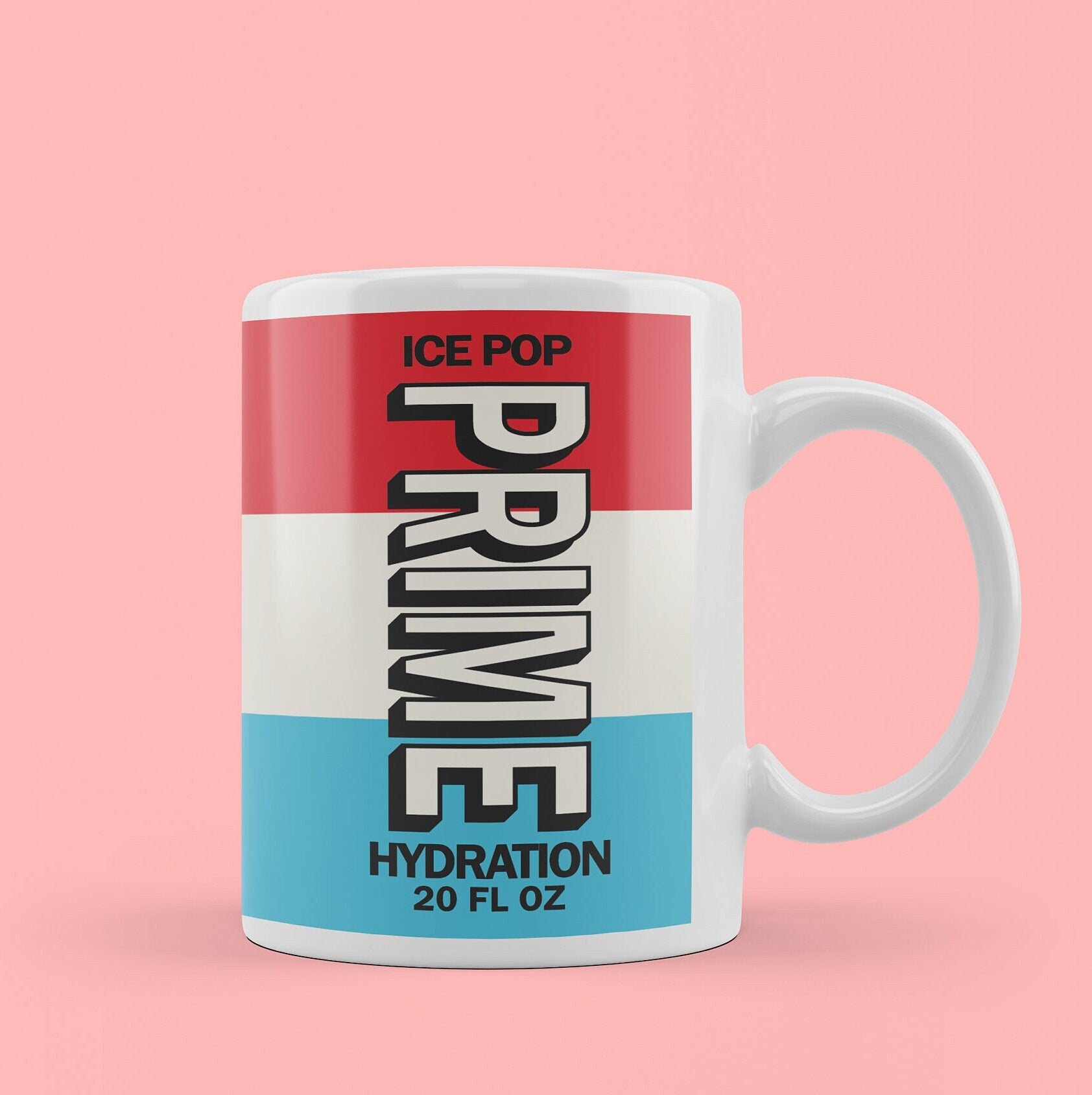 Prime mug, logan paul merch, ice pop prime mug, fun gift